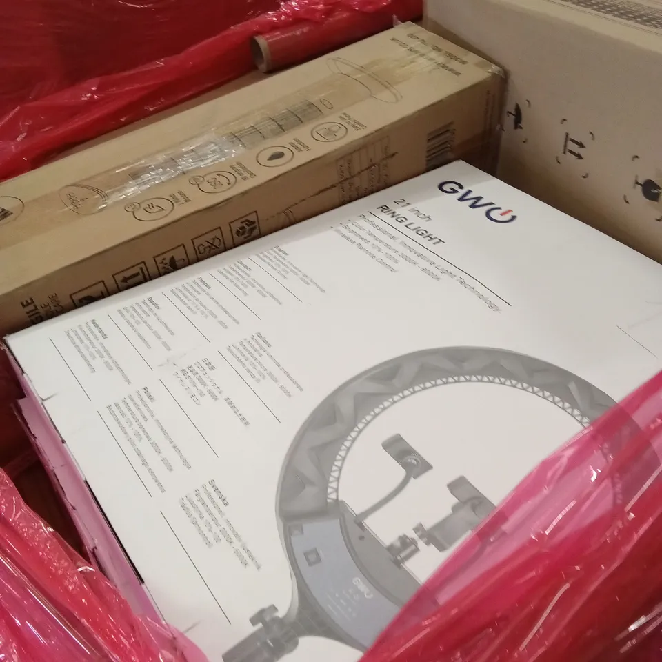PALLET OF ASSORTED HOUSEHOLD GOODS AND PRODUCTS TO INCLUDE; WATER DISPENSER, AIR COOLER, RING LIGHT ETC