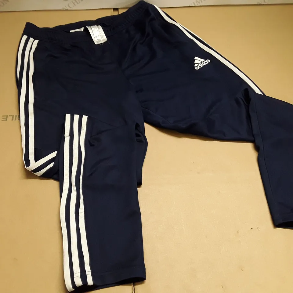 ADIDAS BLUE TRACK PANTS - M