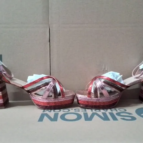 BOXED BRAND NEW APPROXIMATELY 6 SIMPLY BE PATSY WIDE WOMEN'S SHOES MULTI COLOUR SIZE UK7