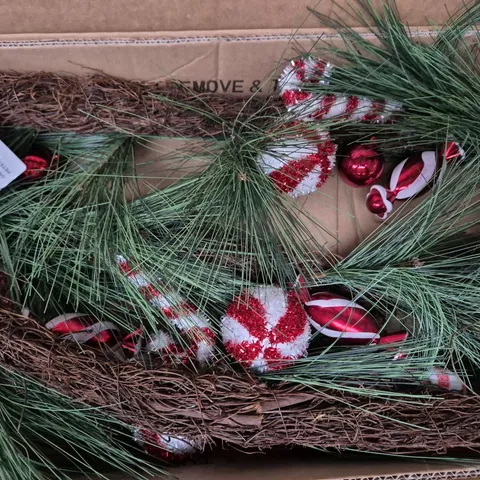 BOXED CANDY CANE 6FT CHRISTMAS GARLAND