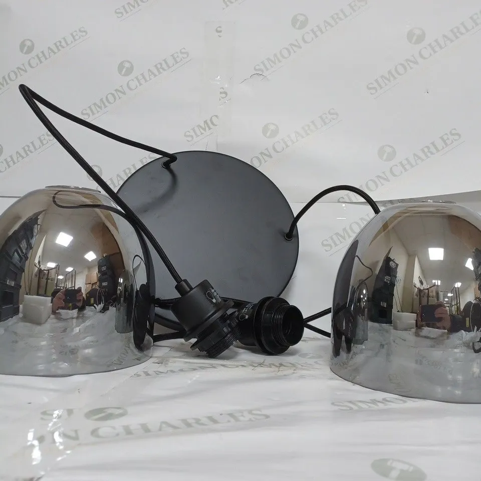 BOXED BEACON 3 LIGHT PENDANT CLUSTER - BLACK SMOKE