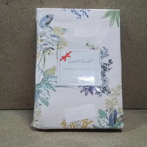 BRAND NEW GREAT KNOT DOUBLE DUVET COVER SET (MULTICOLOURED)