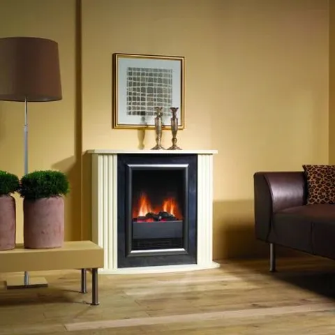 CREAM DIMPLEX MOZART OPTIFLAME EFFECT ELECTRIC FIREPLACE SUITE