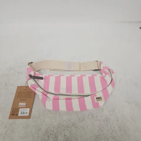 ROKA LONDON COTTON CANVAS BELT BAG β SMALL SHERBET STRIPE (MILL HILL)