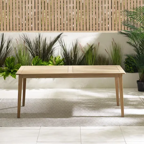 BOXED ASA 6 SEAT RECTANGULAR SOLID WOOD OUTDOOR DINING TABLE