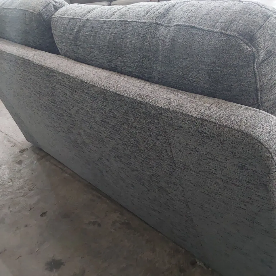 QUALITY BRITISH DESIGNER G PLAN BURFORD THREE SEATER SOFA BOUCLE GREY FABRIC