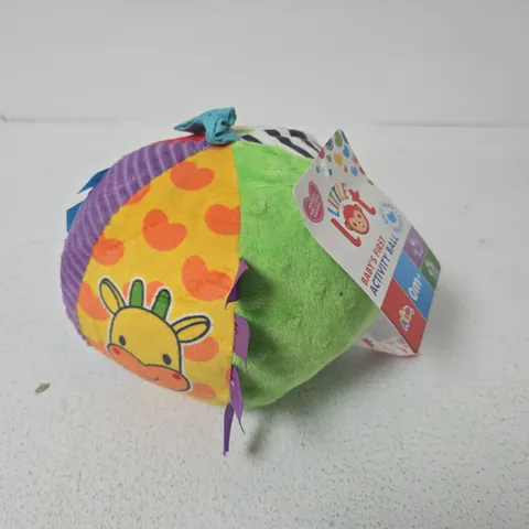 BABY'S FIRST ACTIVITY BALL – MULTICOLOURED PLUSH TOY