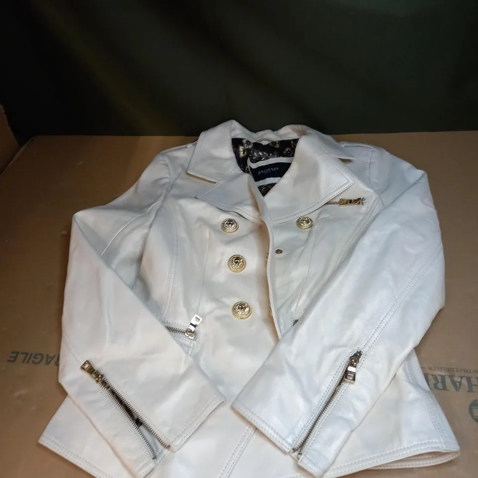 BALMAIN PARIS WOMEN FAUX LEATHER JACKET SIZE UNSPECIFIED