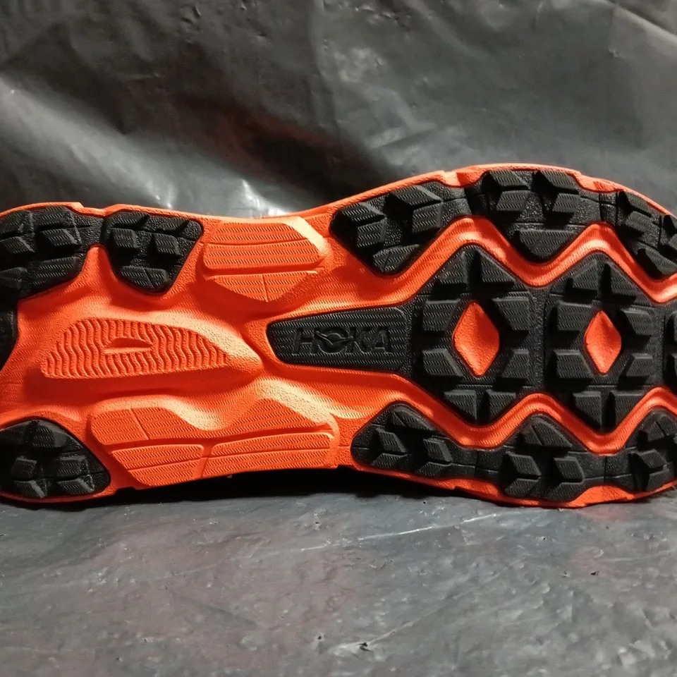 PAIR OF HOKA CHALLENGER ATR 7 TRAINERS IN GREY/ORANGE SIZE UK 10.5