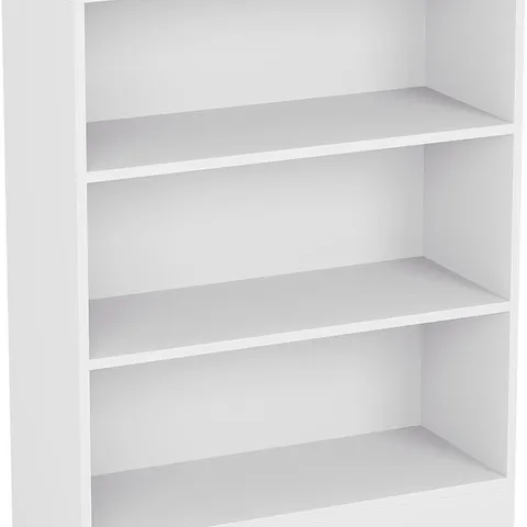 BOXED VIDA CAMBRIDGE 3 TIER LOW BOOKCASE - WHITE (1 BOX)
