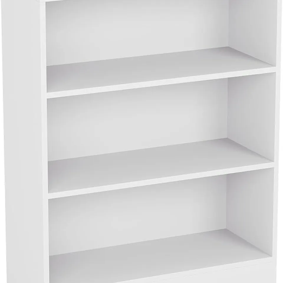 BOXED VIDA CAMBRIDGE 3 TIER LOW BOOKCASE - WHITE (1 BOX)