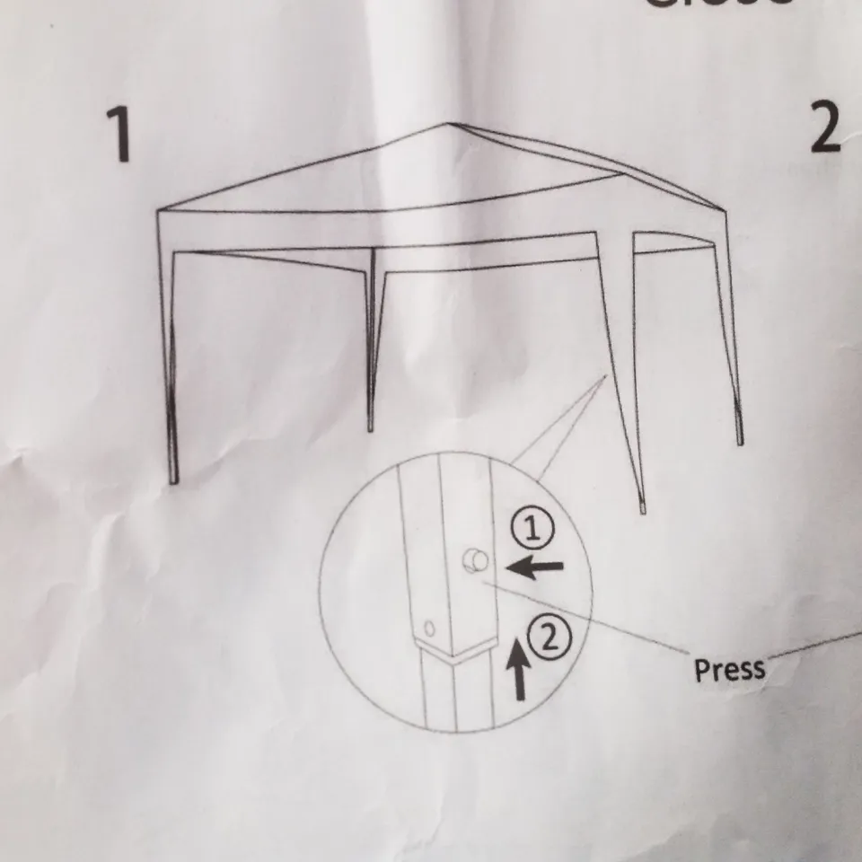 BOXED UNBRANDED GAZEBO IN BLACK - COLLECTION ONLY