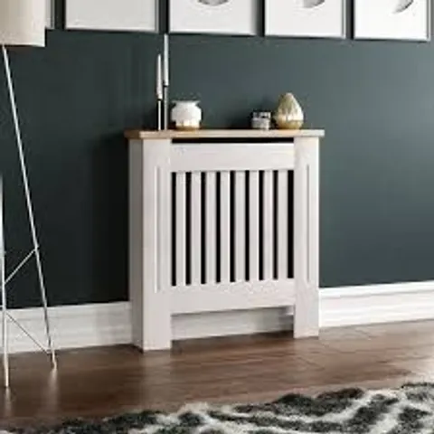 BOXED VIDA DESIGNS ARLINGTON SMALL RADIATOR COVER - WHITE & OAK