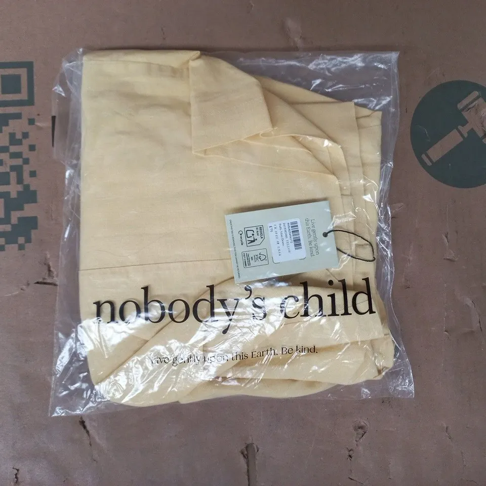 BAGGED NOBODY'S CHILD POLLY MINI DRESS IN YELLOW SIZE UK 10