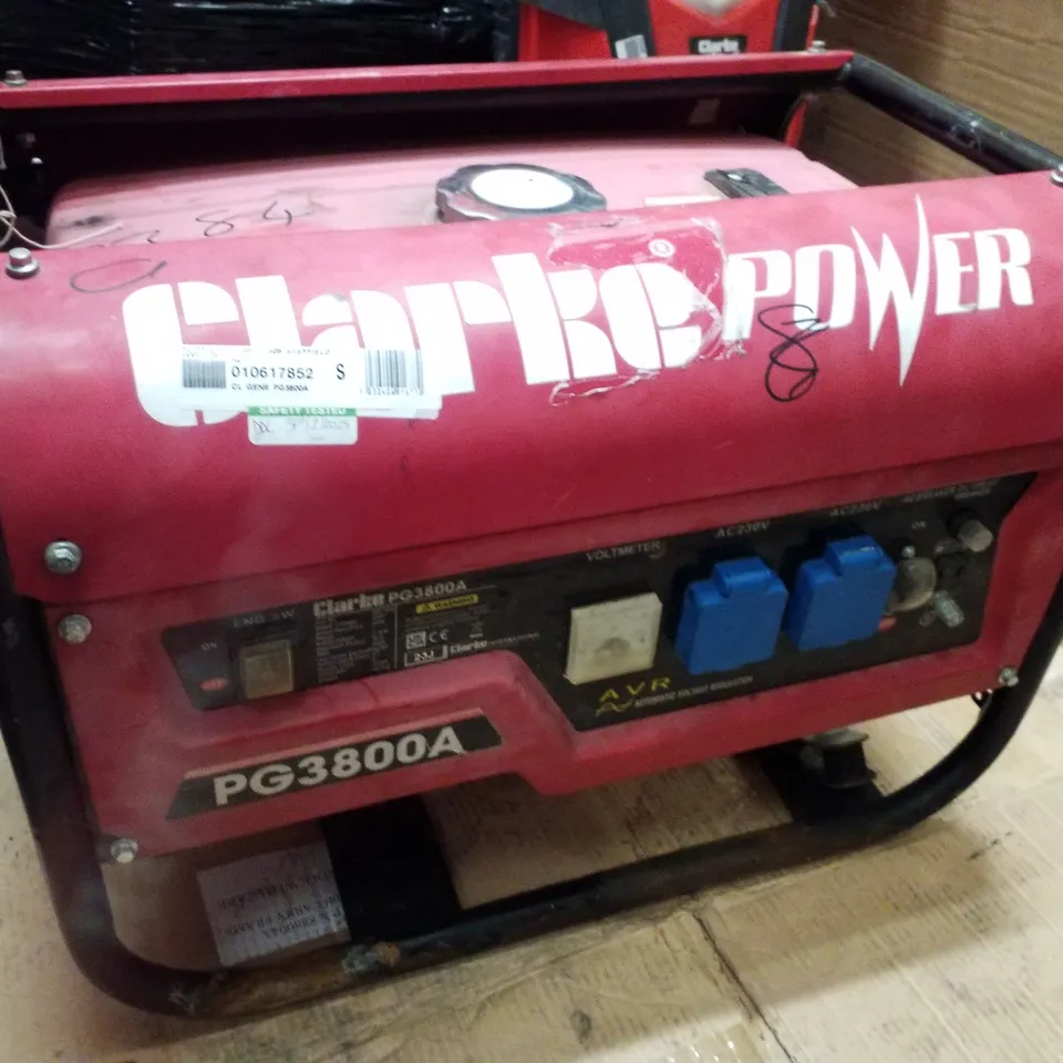 CLARKE PG3800A 3KVA 230V PETROL GENERATOR