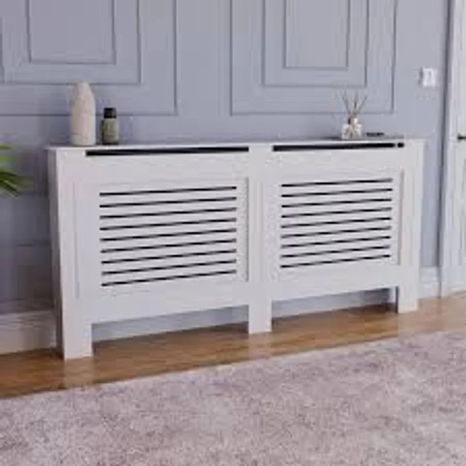 BOXED LASSIC MILTON RADIATOR COVER, LARGE - WHITE (1 BOX)