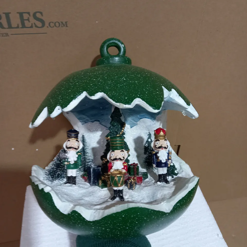 SANTAS EXPRESS PRE-LIT SPHERE WITH CHRISTMAS CHARACTER SCENE