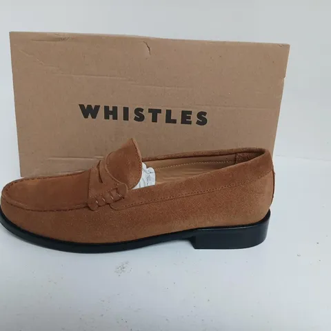WHISTLES MANNY SUEDE LOAFER β BROWN, UK7 (EU40, US9)