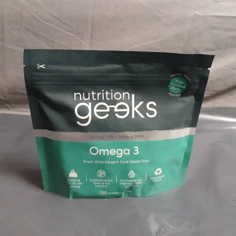 NUTRITION GEEKS OMEGA 3 – 120 SOFTGEL CAPSULES