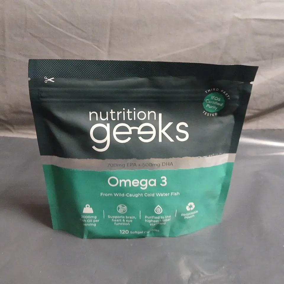 NUTRITION GEEKS OMEGA 3 – 120 SOFTGEL CAPSULES
