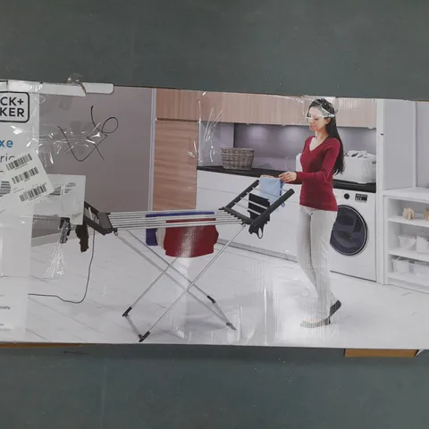 BOXED BLACK AND DECKER DELUXE ELECTRIC LAUNDRY AIRER - COLLECTION ONLY