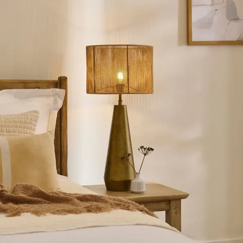 BOXED FOXCOTE 47CM METAL TABLE LAMP BASE - GOLD