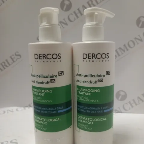 SET OF 2 DERCOS ANTI - PELLICULAIRE ANTI DANDRUFF SHAMPOO