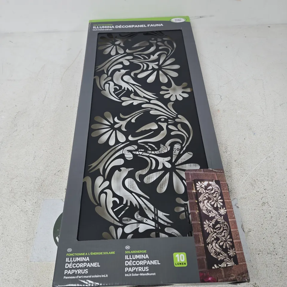 ILLUMINA DÉCORPANEL FAUNA – SOLAR-POWERED WALL ART PANEL (10 LUMEN)