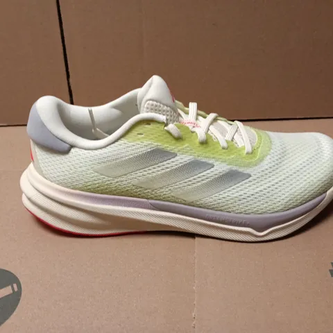 UNBOXED PAIR OF ADIDAS SUPERNOVA STRIPE M TRAINERS IN GREEN/CREAM - UK 7