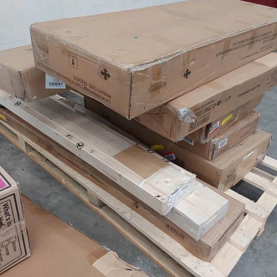 PALLET OF ASSORTED FURNITURE PARTS 