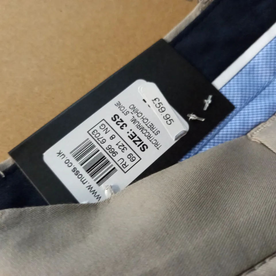 MOSS STONE STRETCH CHINOS - 32S