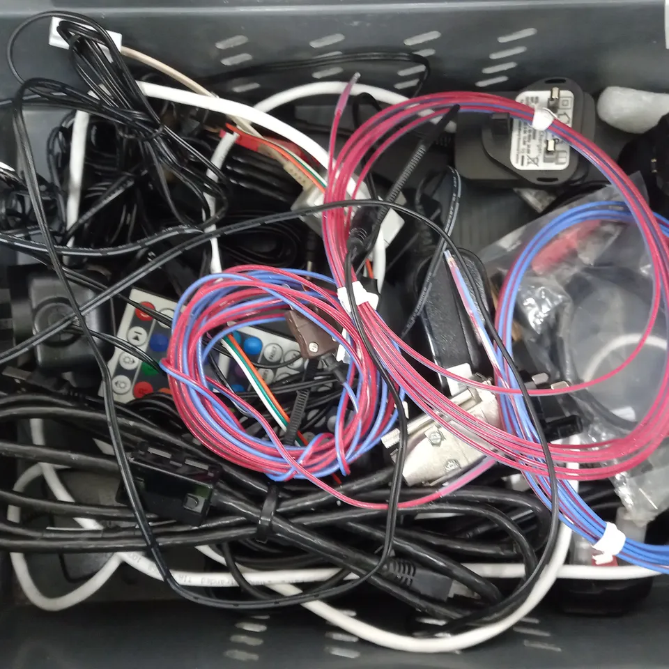 APPROXIMATELY 25 ASSORTED HOUSEHOLD ELECTRICALS TO INCLUDE SKY WIFI HUB, AMAZON FIRESTICK, LITHIUM BATTERY CHARGER, TELEVISION REMOTE CONTROLS