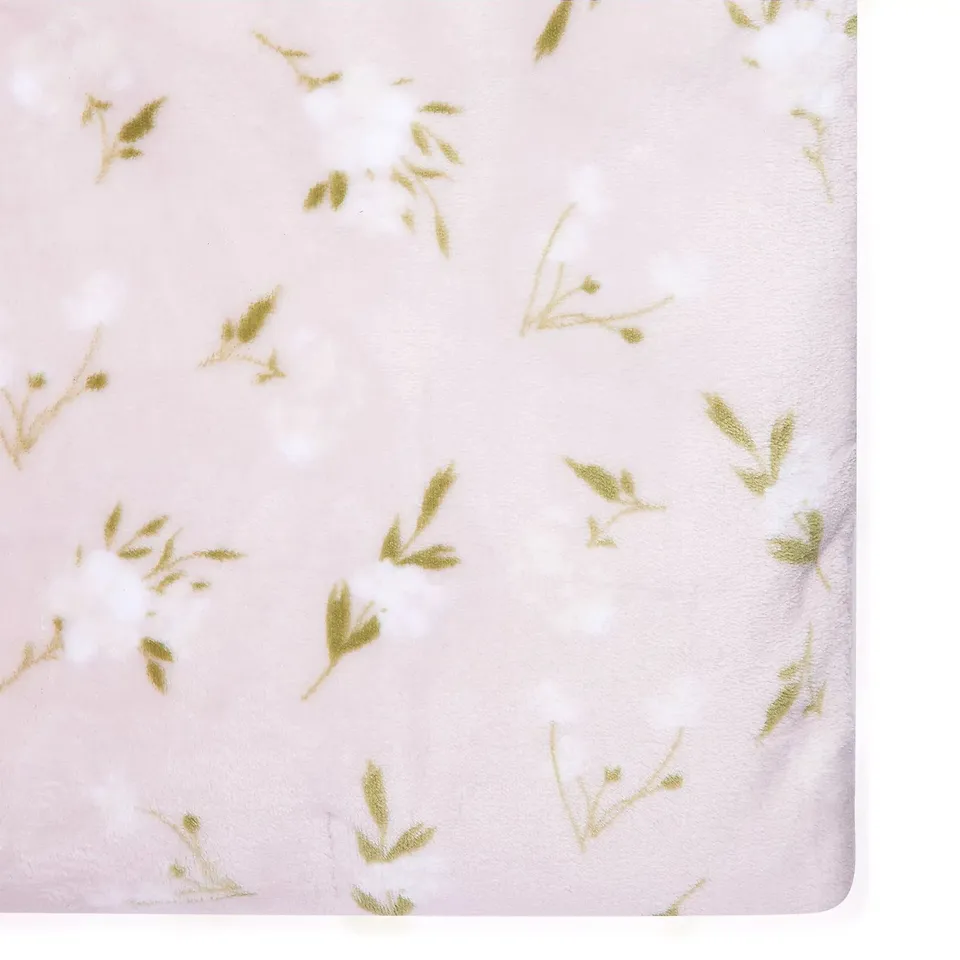 COZEE HOME VELVETSOFT AND SUPERSOFT REVERSIBLE BEDSPREAD - FLORAL - 150 X 200CM