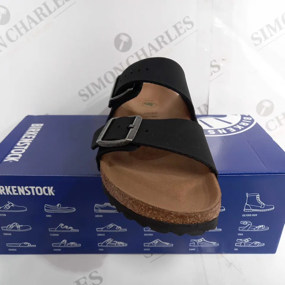 BOXED BIRKENSTOCK ARIZONA BS BLACK & BROWN SANDALS - UK 5 