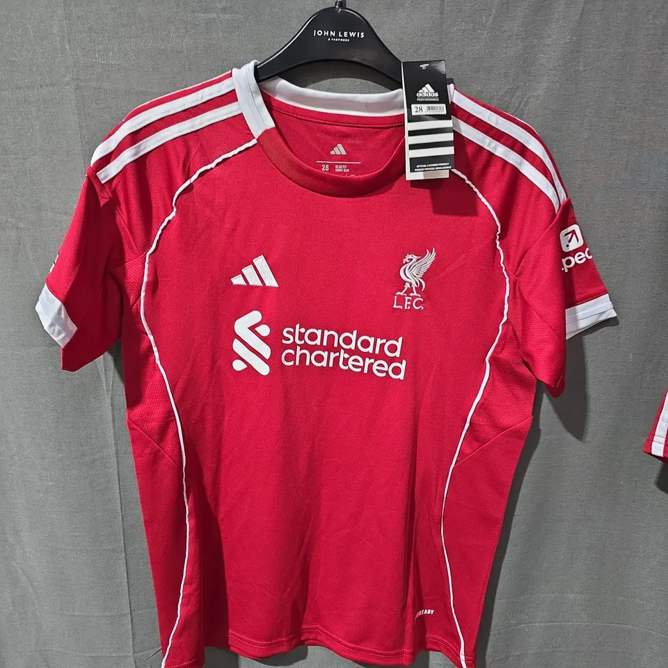 LIVERPOOL FC M. SALAH 11 HOME SHIRT + SHORTS – ADIDAS OFFICIAL LICENSED PRODUCT, SIZE UK 28