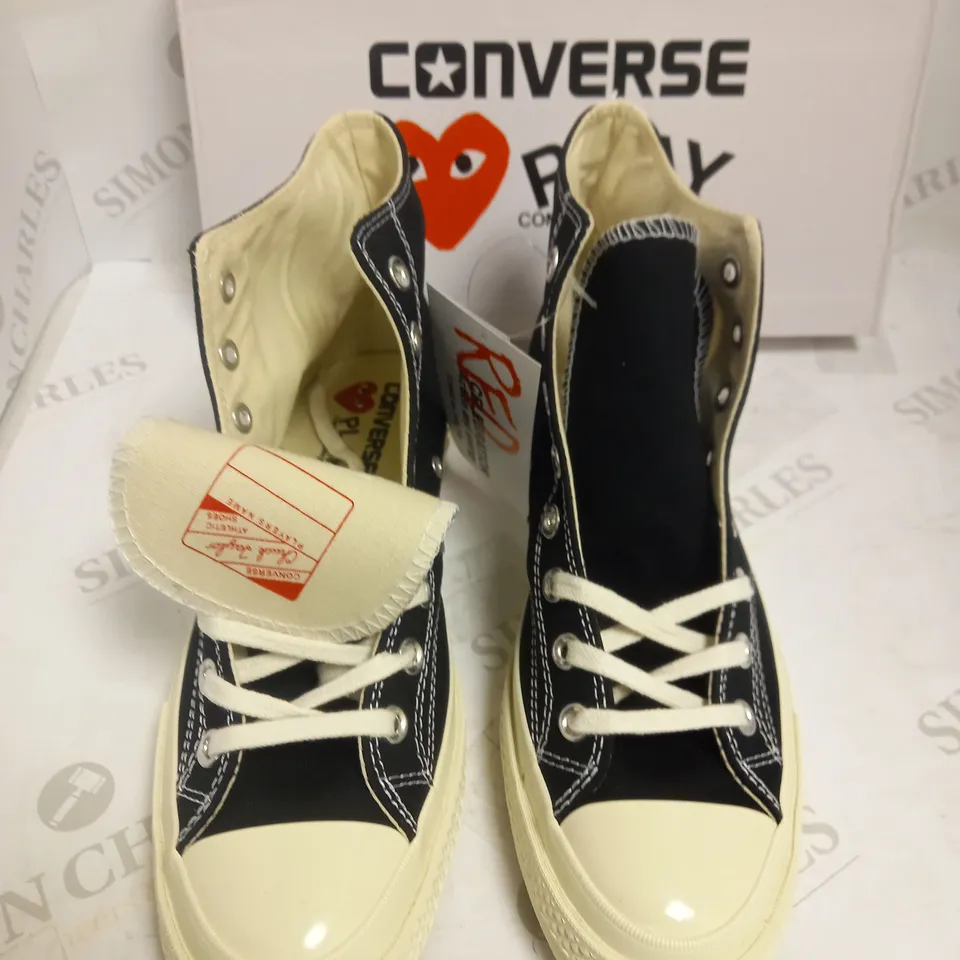 UK 8.5 CONVERSE PLAY EDITION COMME DES GARCONS HIGH TOP TRAINERS 