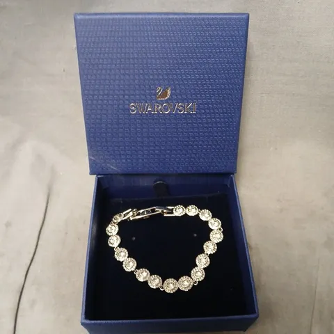 BOXED SWAROVSKI CRYSTAL BRACELET IN BLUE PRESENTATION BOX
