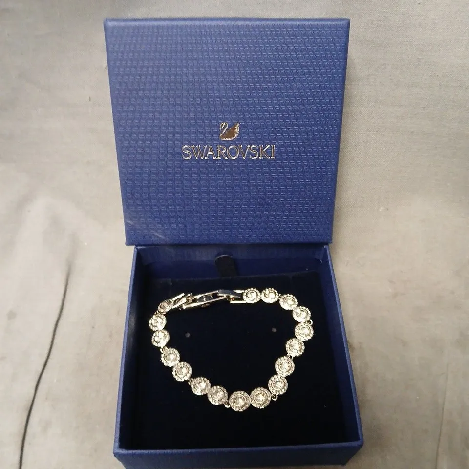 BOXED SWAROVSKI CRYSTAL BRACELET IN BLUE PRESENTATION BOX