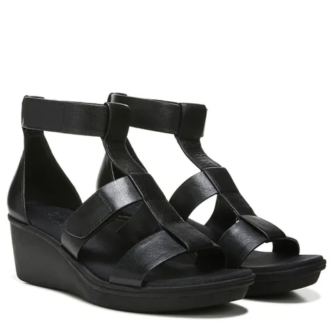 NATURALIZER RYLAN WEDGE SANDAL BLACK SIZE 5