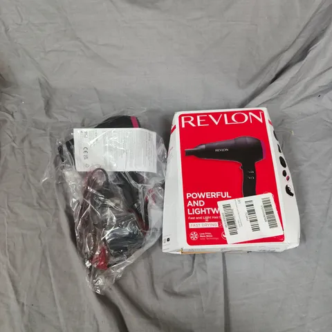BOXED REVLON FAST AND LIGHT HAIR DRYER IN BLACK