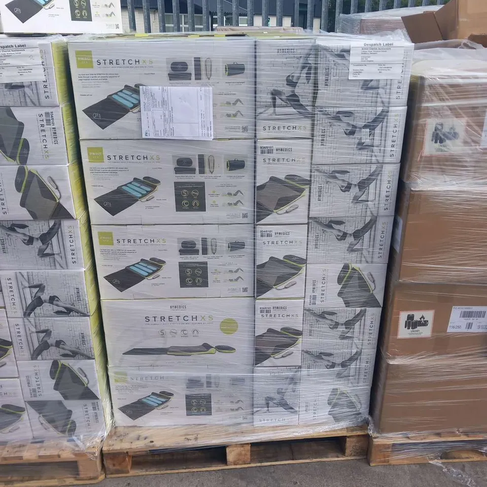 PALLET OF APPROXIMATELY 56 BOXED HOMEDICS STRETCH XS THE COMPACT BACK STRETCHING MAT INSPIRED BY YOG