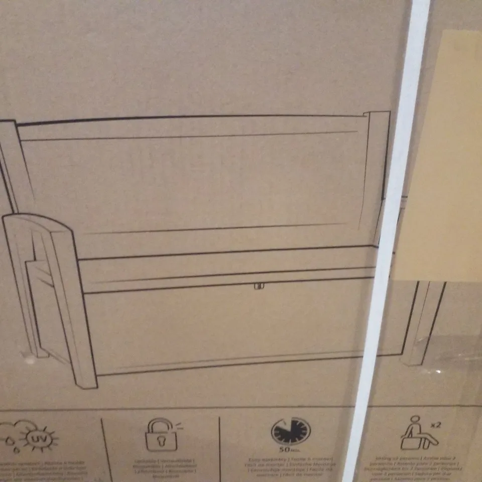 BOXED KETER STORAGE BENCH