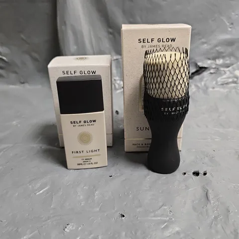 BOXED JAMES READ SELF GLOW FIRST LIGHT TT SERUM 30ML & SELF GLOW SUNBRUSH