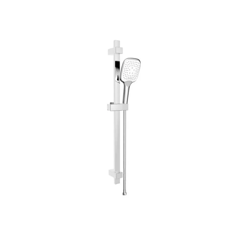 BOXED BETTER BATHROOMS SQUARE 3 FUNCTION SLIDE RAIL KIT WITH ADJUSTABLE FIXINGS