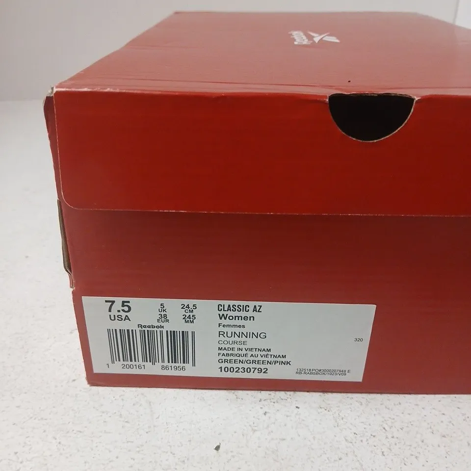 REEBOK CLASSIC AZ WOMEN’S RUNNING SHOES – UK 5 (US 7.5) – LIGHT BLUE/GREY