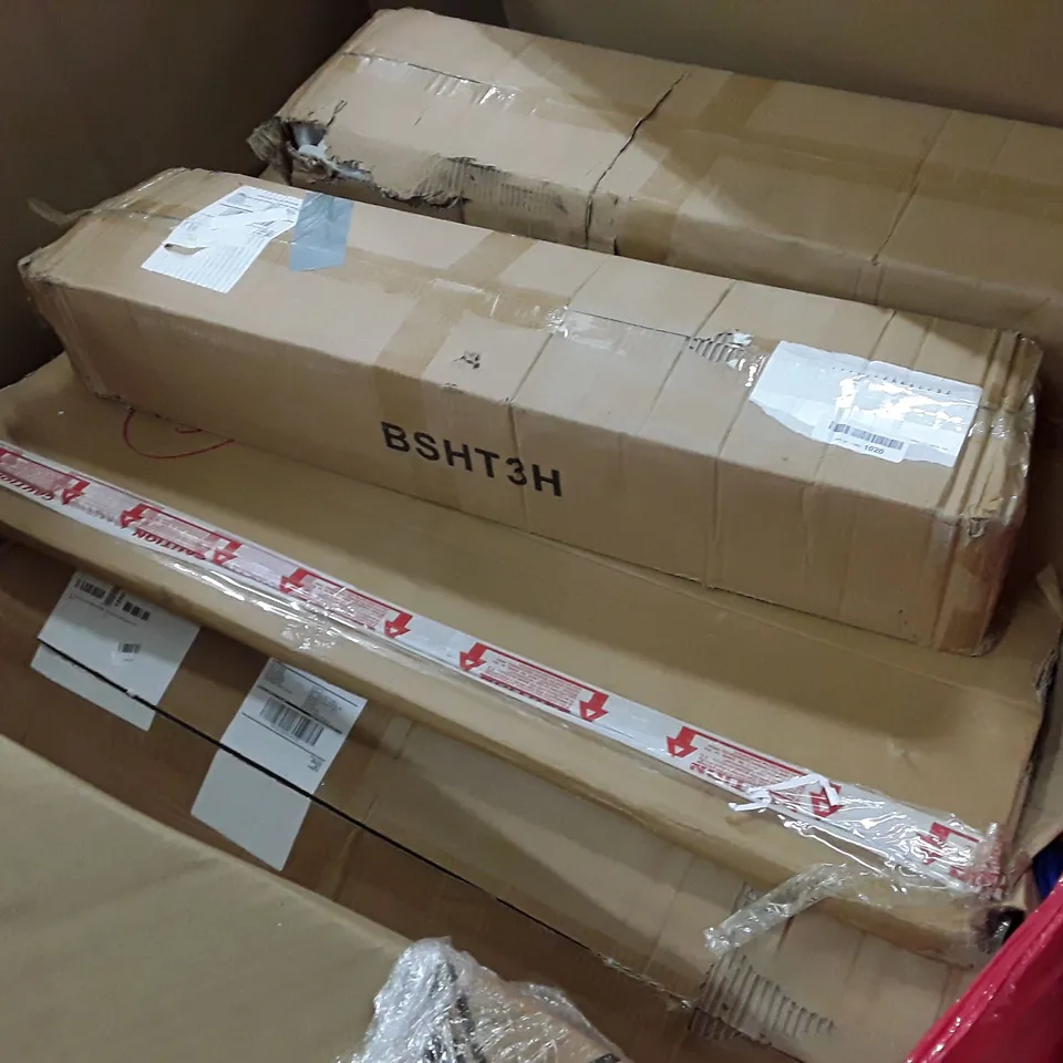 PALLET OF ASSORTED PRODUCTS INCLUDING OFFICE CHAIR, LAPTOP STAND, FLOOR FAN, RADIATOR COVER
