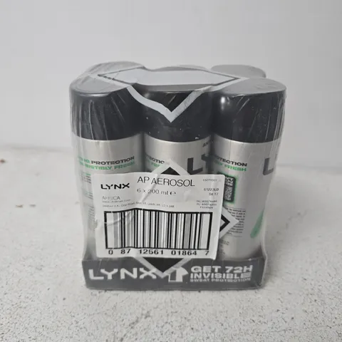 LYNX AFRICA ANTIPERSPIRANT 6 PACK (200ML)