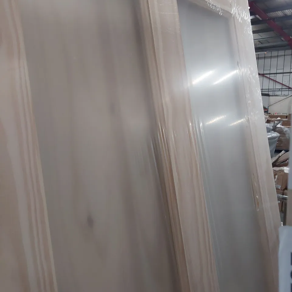 CLEAR PINE FOUR PANEL GLAZED INTERNAL DOOR 1982 × 838mm