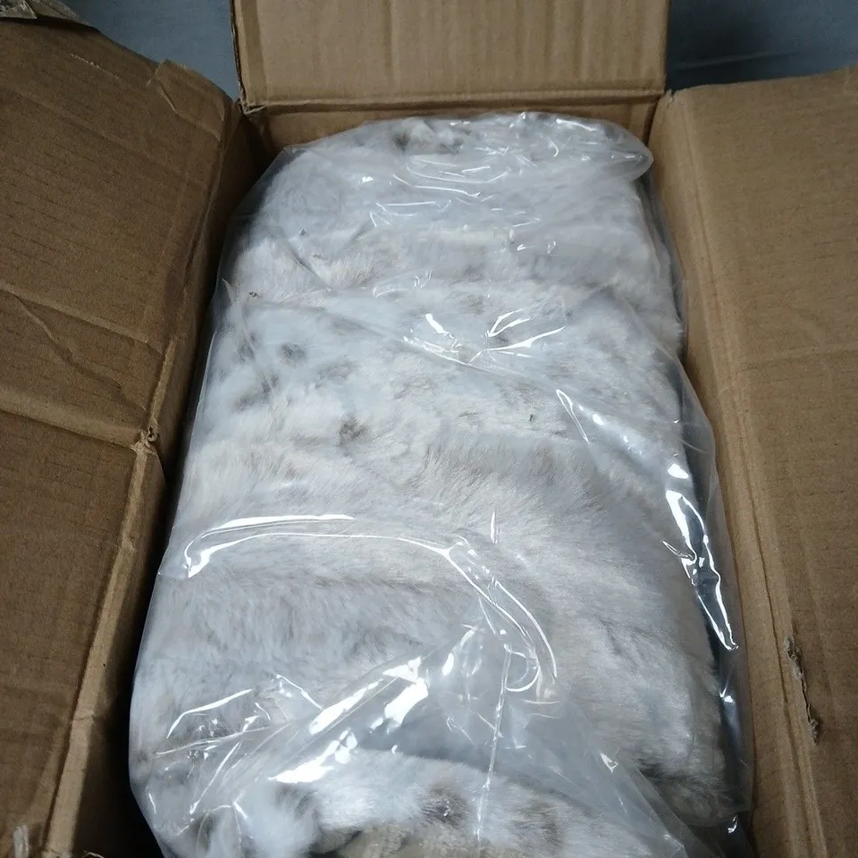 COZEE HOME PRINT FAUX FUR 9 HEAT SETTINGS THROW