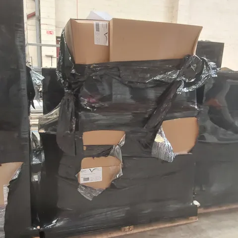 PALLET CONTAINING A LARGE ASSORTMENT OF BATHROOM FURNITURE PARTS INCLUDING: VELDEAU VANITY CARCASSES